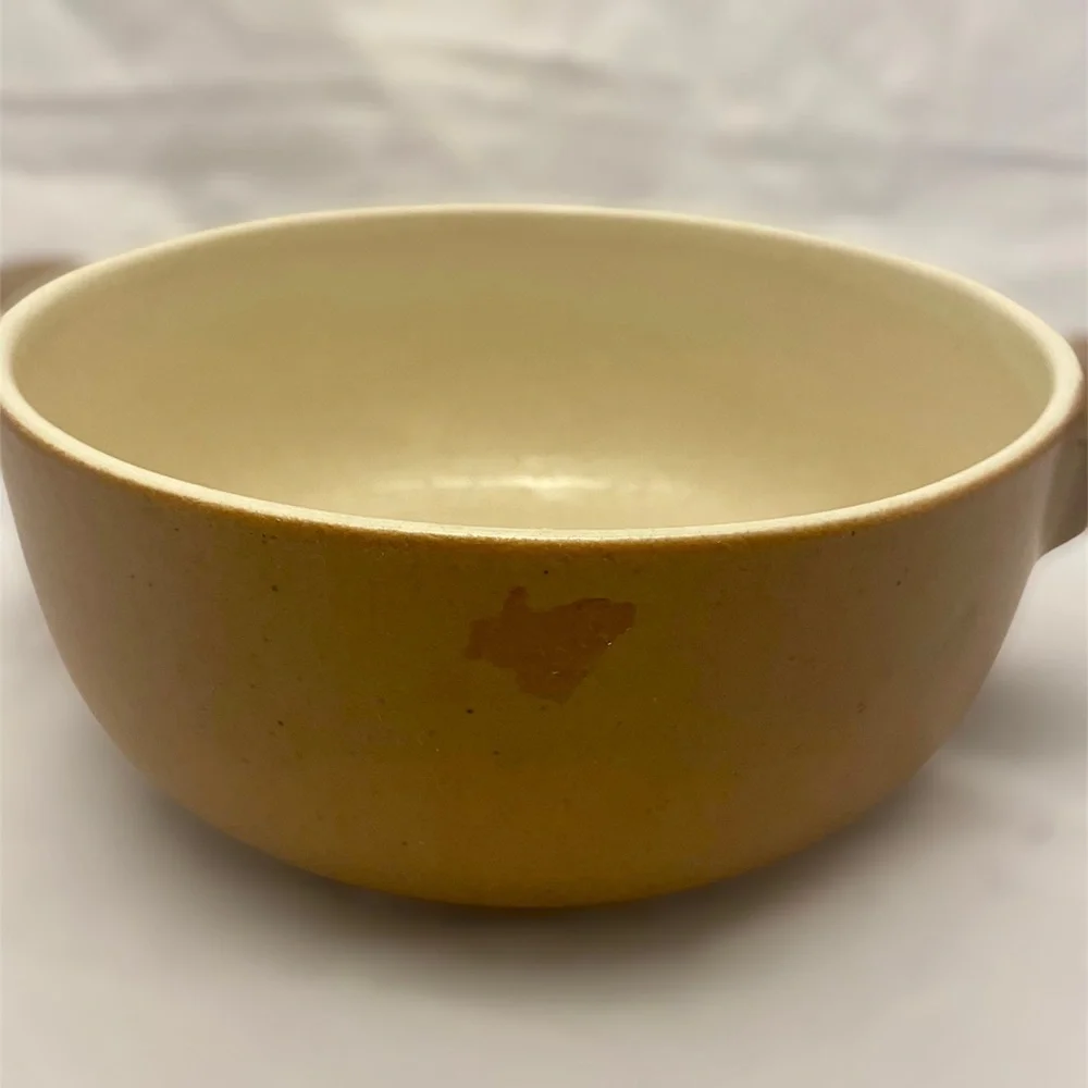 Stoneware Dutch Oven With Handles, No Lid, Brown Color, 4 Qt VGC